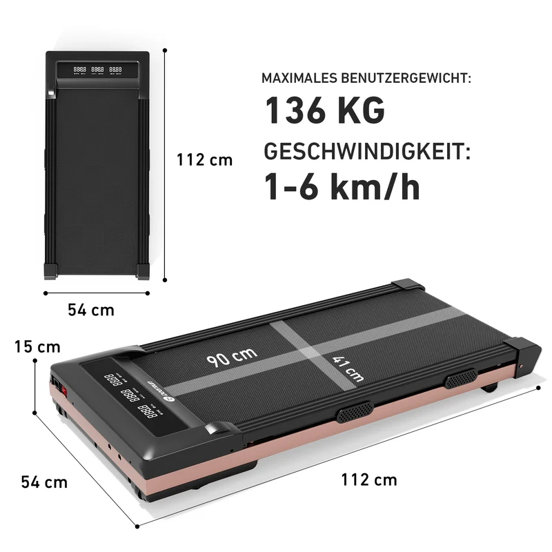 DeerRun Z10 Intelligentes Walking-Laufband mit 12% automatische - 1- 6 km/h