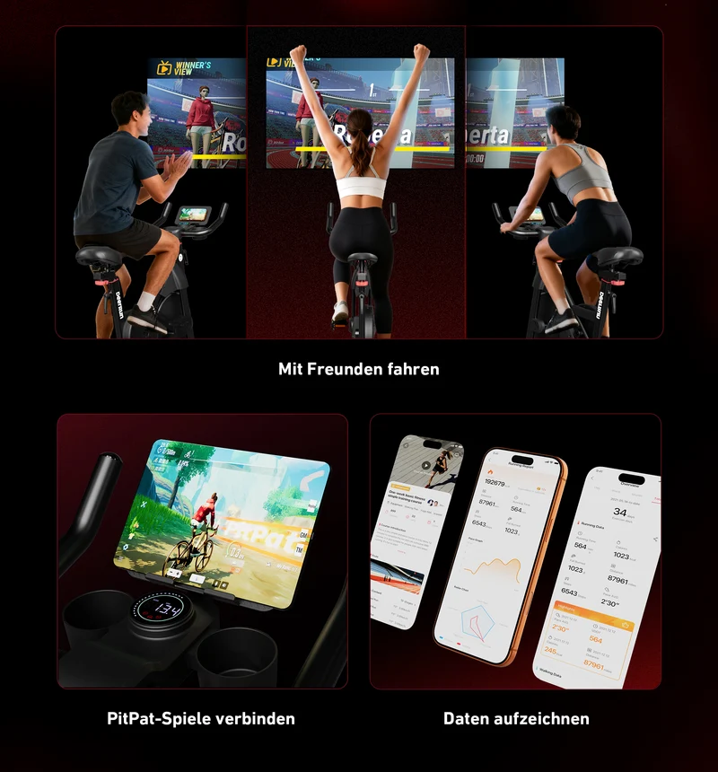DeerRun S500 Pro Heimtrainer Fahrrad mit 32 magnetischen Widerstandsstufen & LED-Display