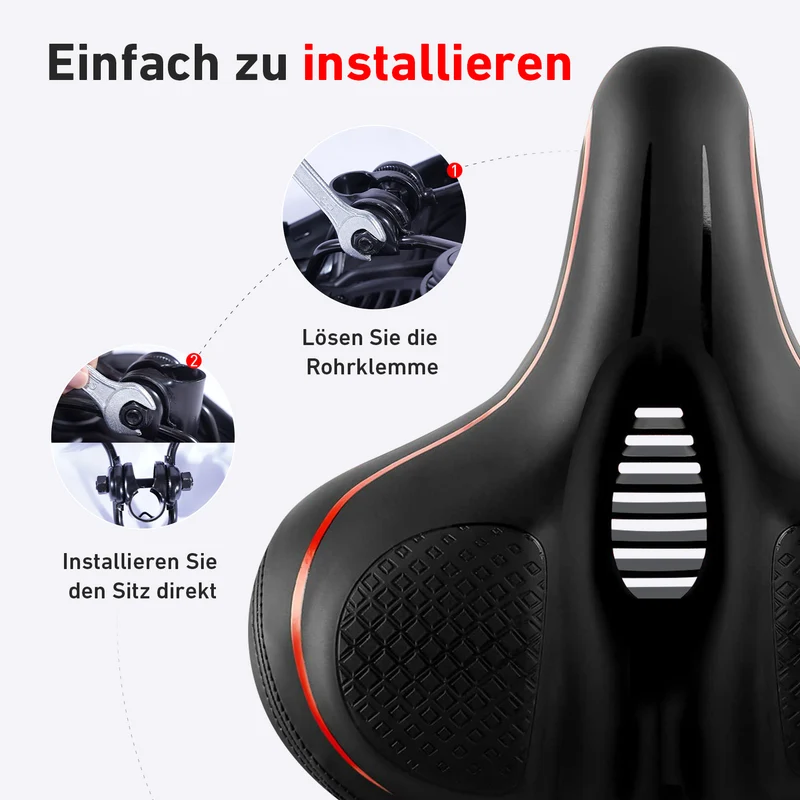 DeerRun® Übergroßer Fahrradsitz für Smart-Bike mit Komfortkissen
