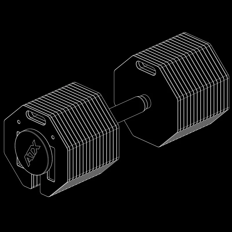 ATX® Verstellbare Kurzhanteln - Octa Dumbbells - 2 x 65 kg