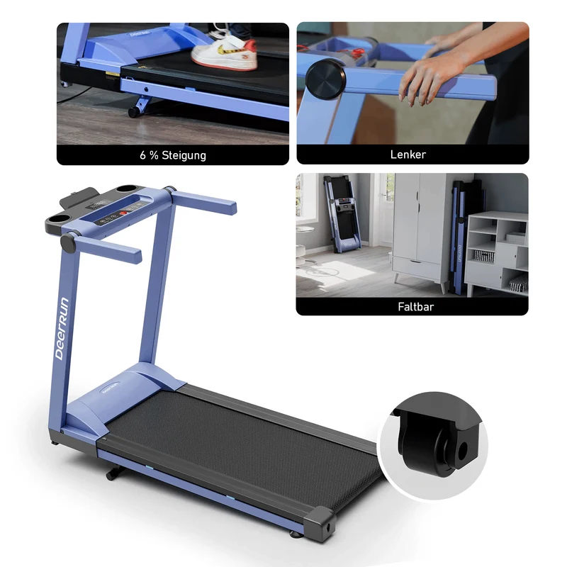 DeerRun A1 Pro – Klappbares Laufband bis 158 kg · 1–16 km/h
