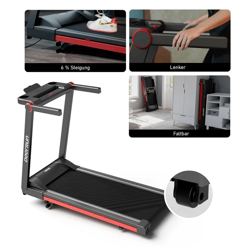DeerRun A1 Pro – Klappbares Laufband bis 158 kg · 1–16 km/h
