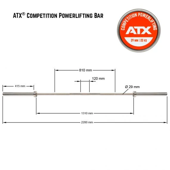 ATX® Competition Powerlifting Bar
