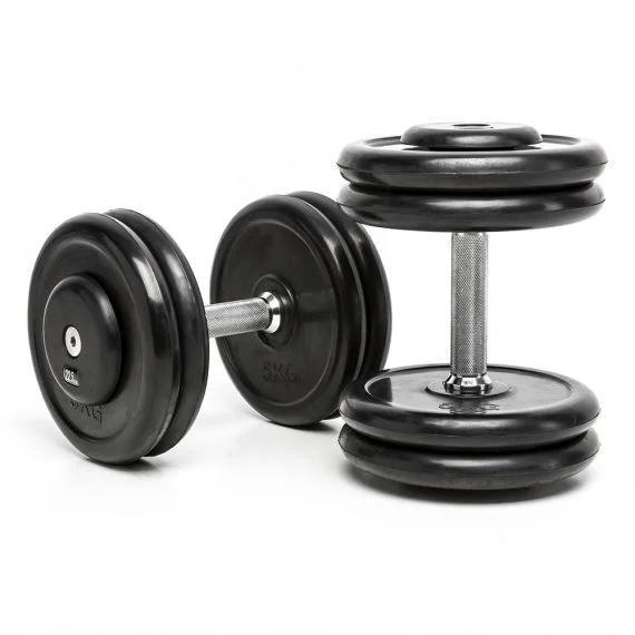 CHD-Kompletthantelsätze - Gummi - 2,5 kg Steigung - 5 bis 70 kg