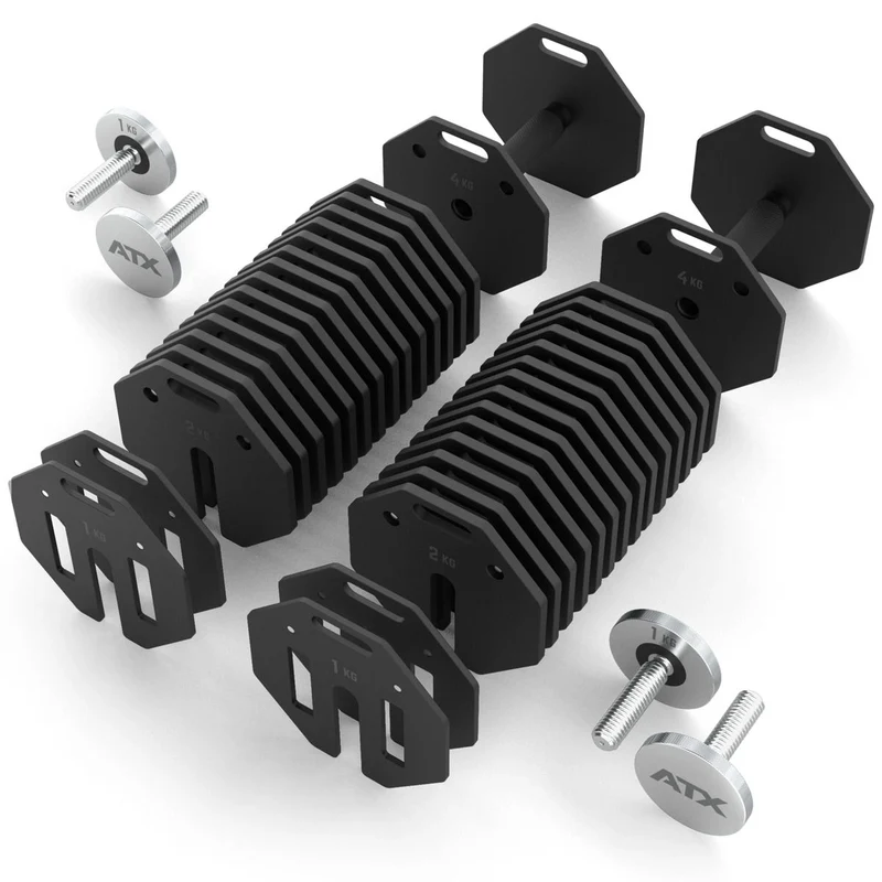ATX® Verstellbare Kurzhanteln - Octa Dumbbells - 2 x 36 kg
