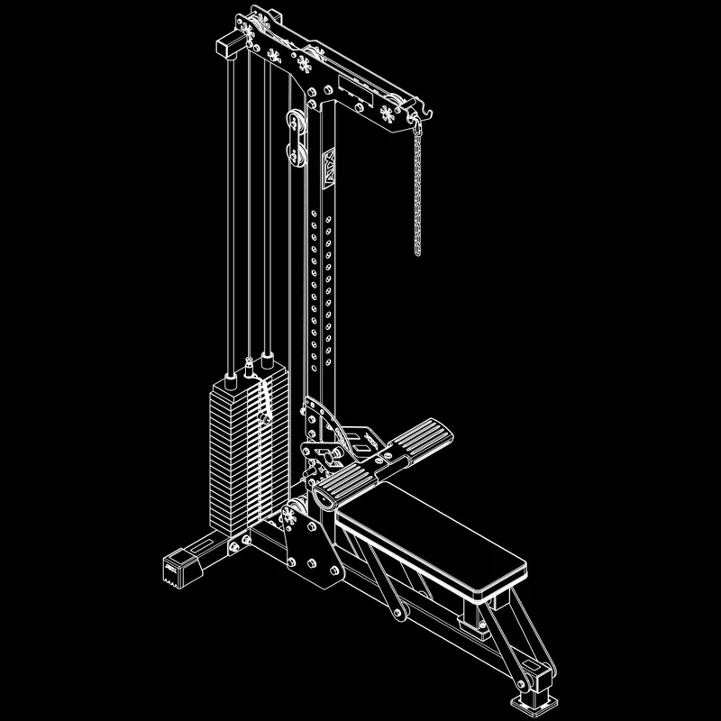 ATX® Latzug und Ruderzug - 115 kg Steckgewichte