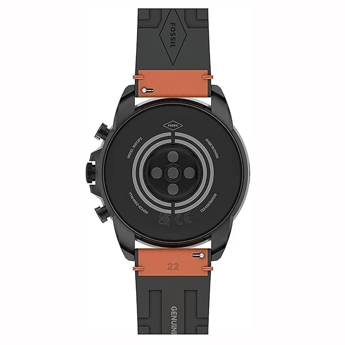 Fossil Gen 6 Smartwatch 44 mm mit Edelstahlgehäuse und Lederarmband Braun