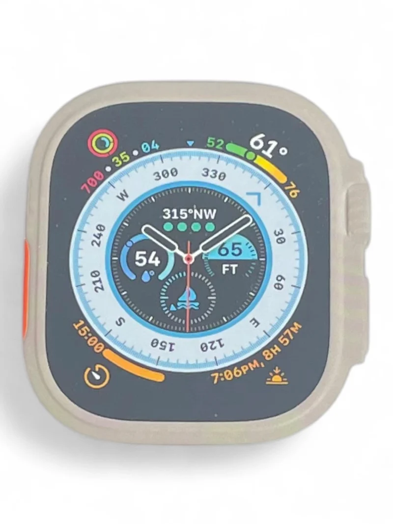 Apple Watch Ultra GPS + Cellular 49 mm mit Titangehäuse und gelbem Ocean Armband