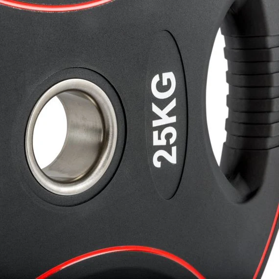 Vorteilspaket Polyurethan 4-Grip Hantelscheiben 50 mm – 125 kg
