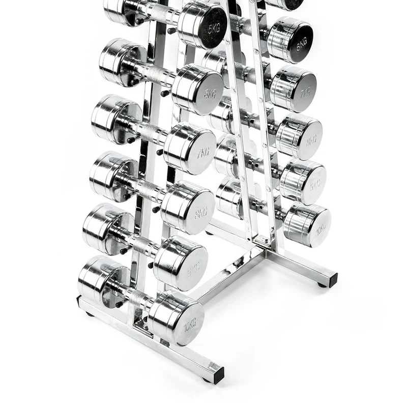 Hantelsatz chrom 1-10 kg inkl. Chromablage