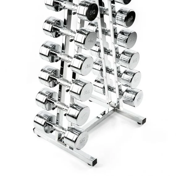 Hantelpyramide chrom für 1 bis 10 kg Hanteln