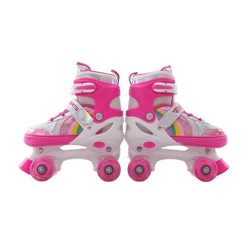 CITYSPORTS LB1 Inliner für Kinder Rosa – größenverstellbar, LED-Leuchträder