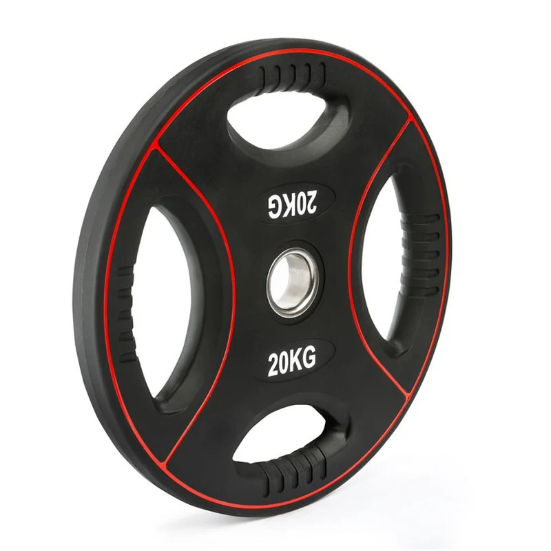 Vorteilspaket Polyurethan 4-Grip Hantelscheiben 50 mm – 125 kg