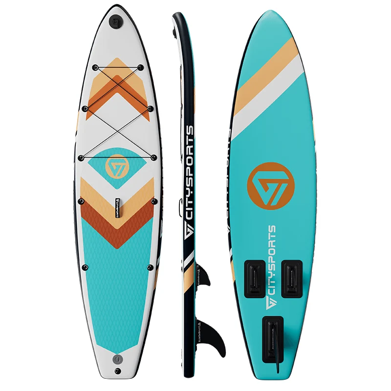 CITYSPORTS SUP-Board aufblasbar – Komplettset mit EVA-Deck und Kamerahalterung