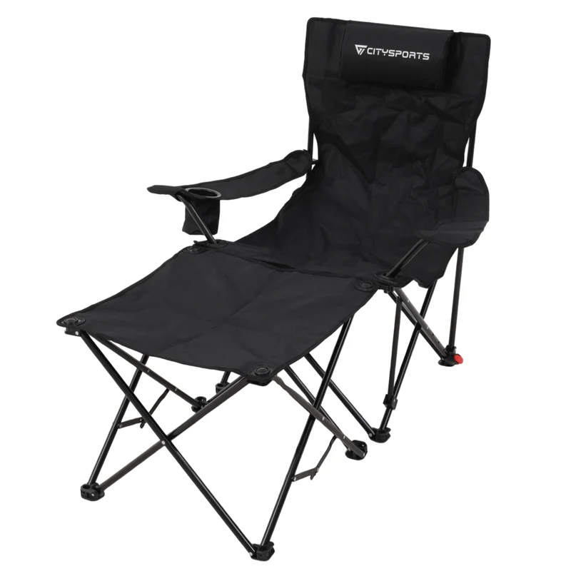 CITYSPORTS ZDY01 Campingstuhl klappbar – Relaxsessel mit abnehmbarer Fußablage