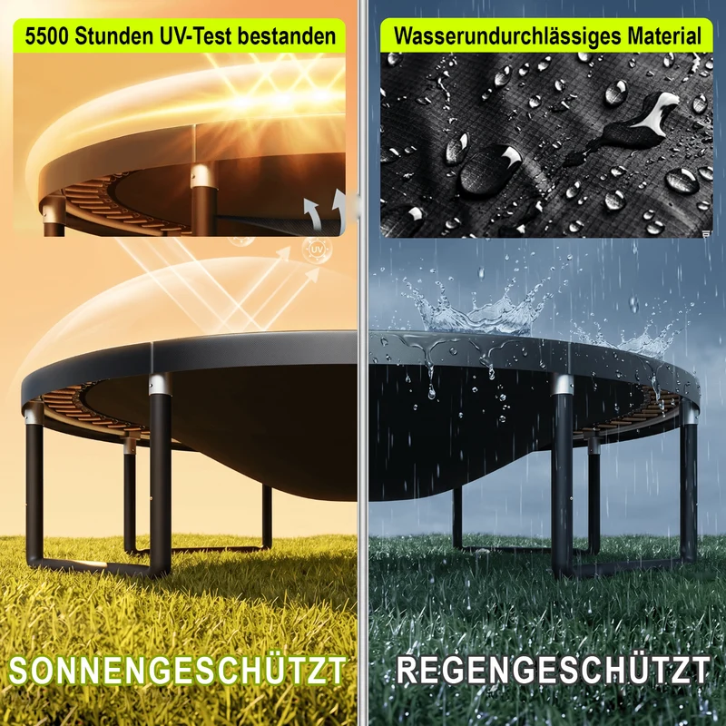 Gartentrampolin mit Sicherheitsnetz und Leiter