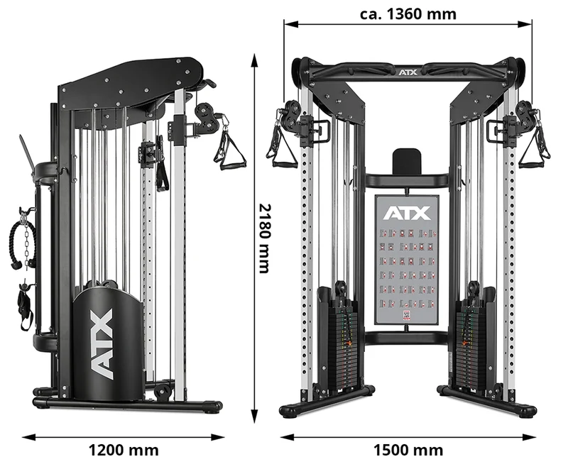 ATX® Dual Pulley Kabelzug - 2 x 90 kg