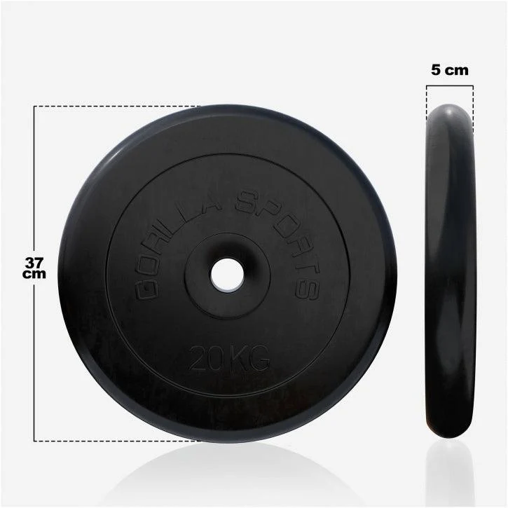 Hantelscheibenset Gummi 30/31 mm