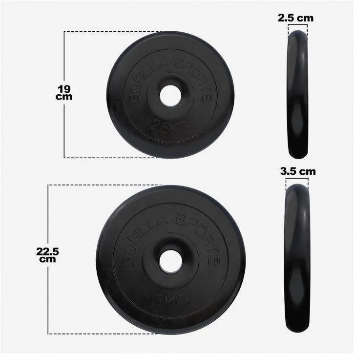 Hantelscheibenset Gummi 30/31 mm