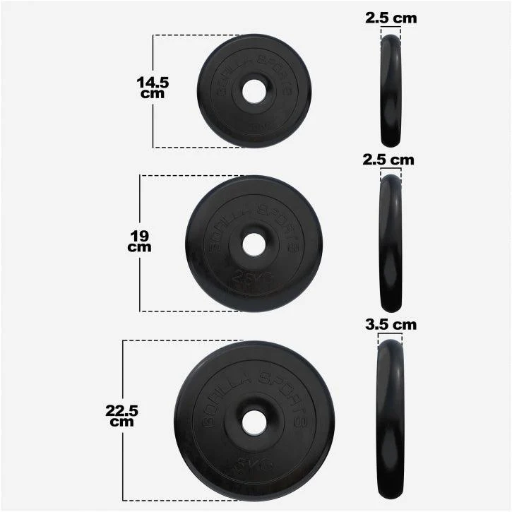 Hantelscheibenset Gummi 30/31 mm