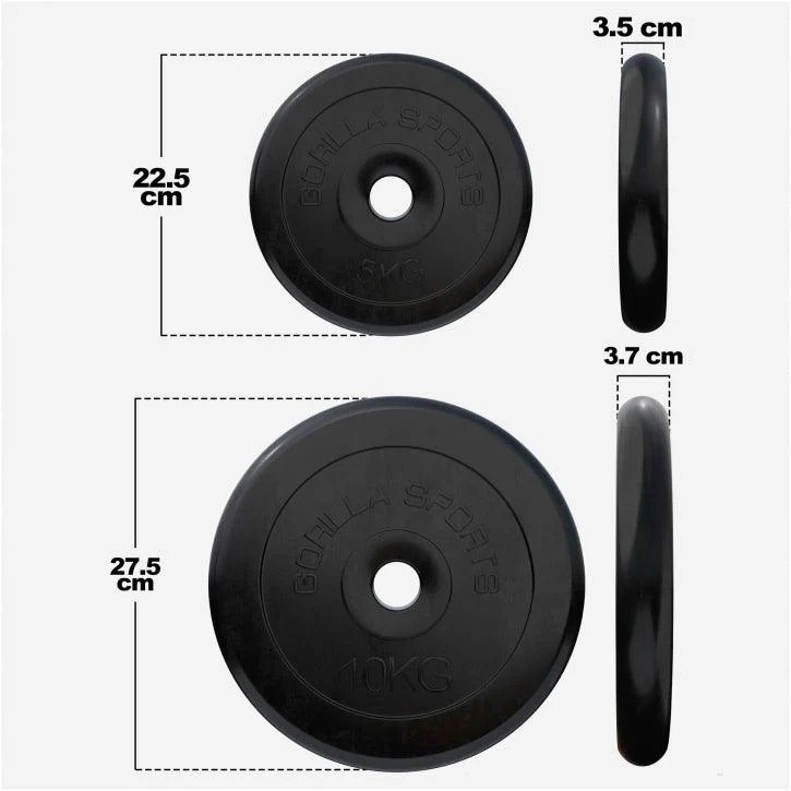 Hantelscheibenset Gummi 30/31 mm