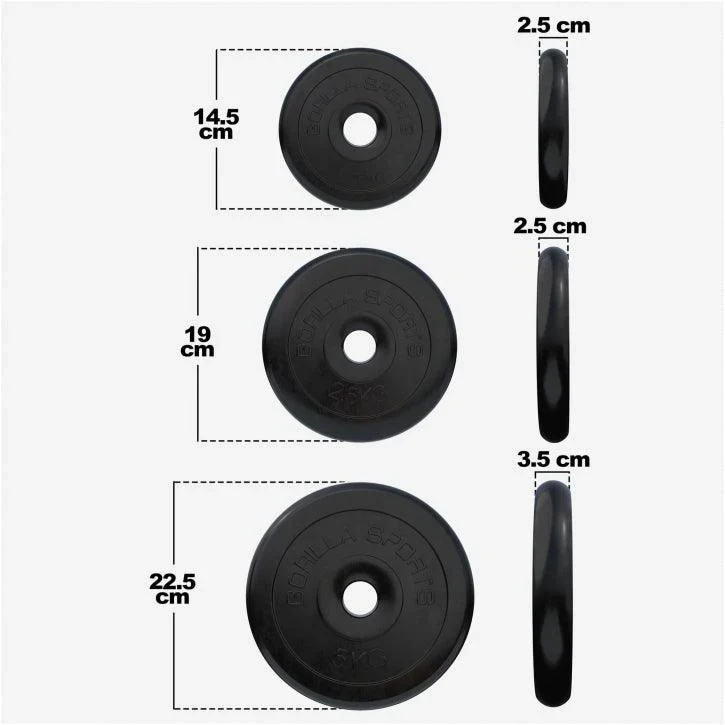 Hantelscheibenset Gummi 30/31 mm
