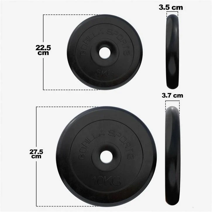 Hantelscheibenset Gummi 30/31 mm