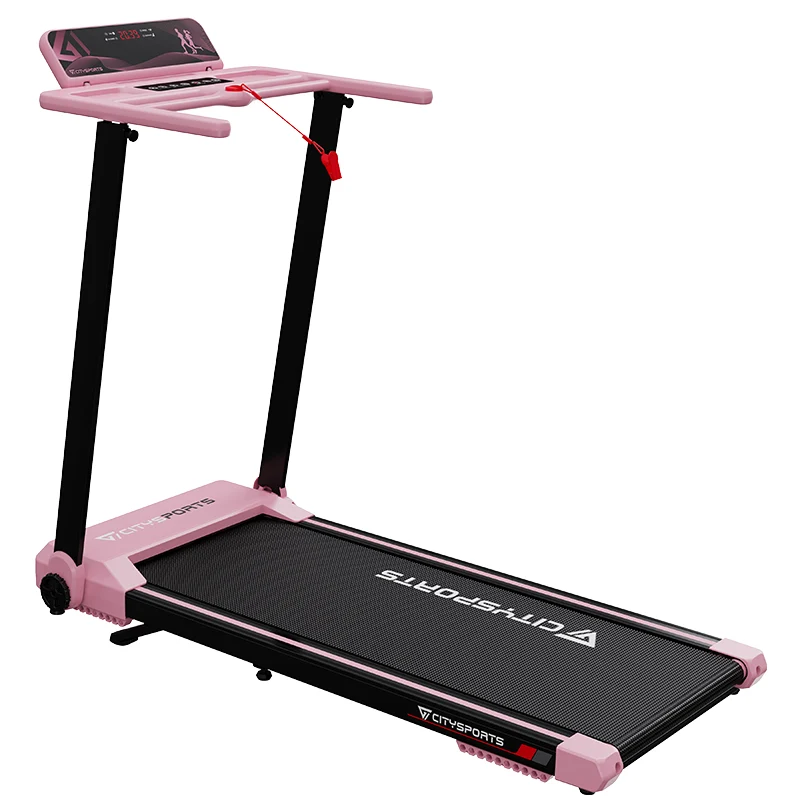 CITYSPORTS WP9 Laufband Rosa klappbar – 1.400 W, bis 12 km/h, Steigung bis 7,7 %