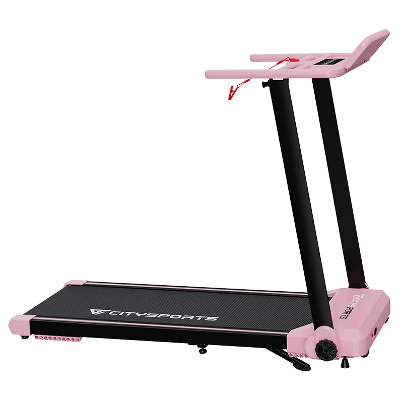 CITYSPORTS WP9 Laufband Rosa klappbar – 1.400 W, bis 12 km/h, Steigung bis 7,7 %