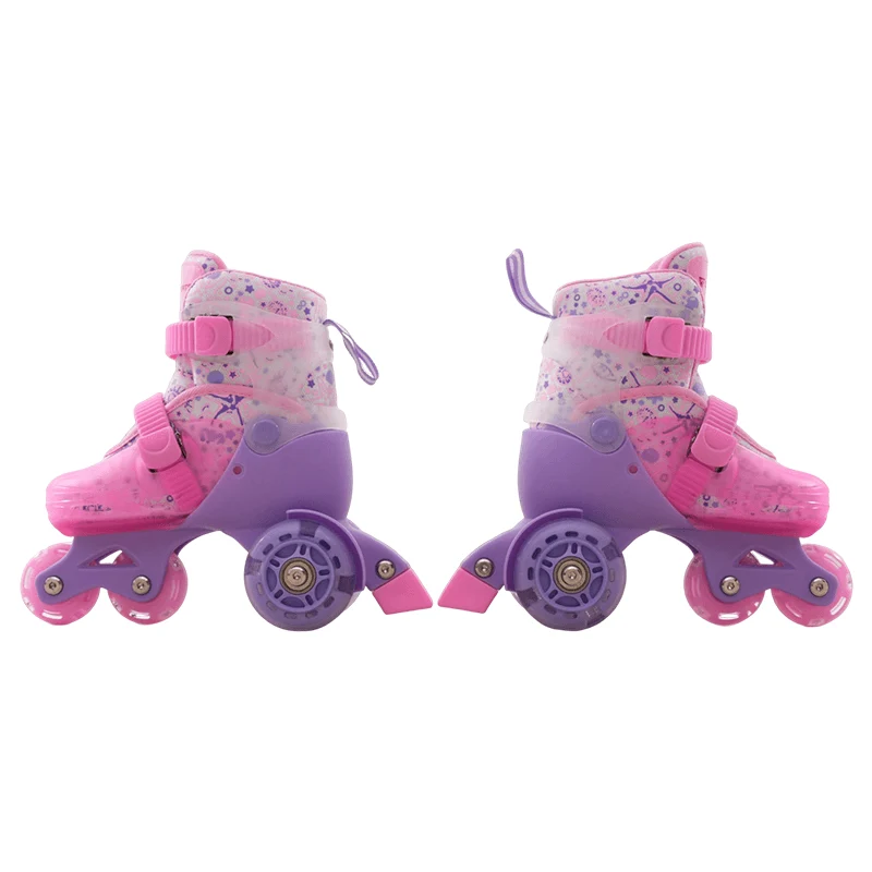 CITYSPORTS LB3 Rollschuhe für Kinder Rosa – größenverstellbar, LED-Leuchträder