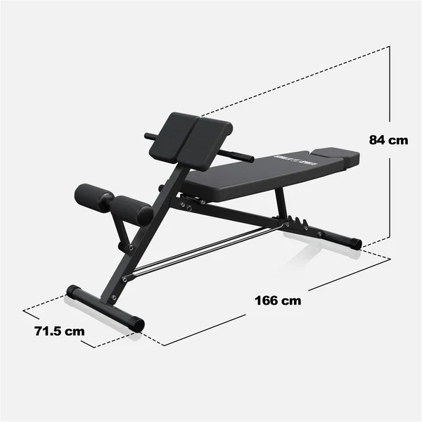 Hantelbank mit Hyperextension - Verstellbar