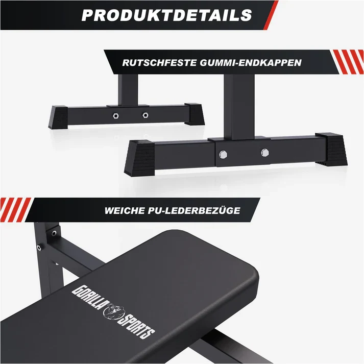 Hantelbank mit Ablage inkl. Hantelset