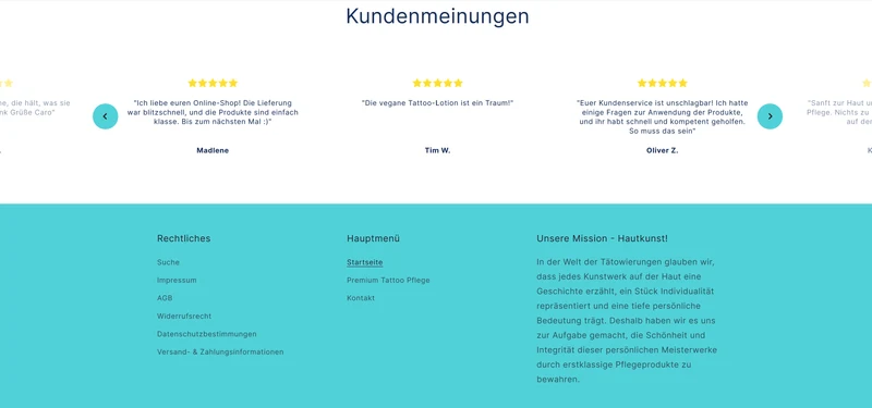 Der Tattoo Pflege Shop - Projekt #214