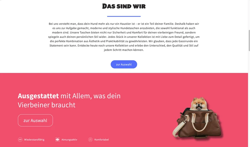 Der Hundetaschen Shop - Projekt #169