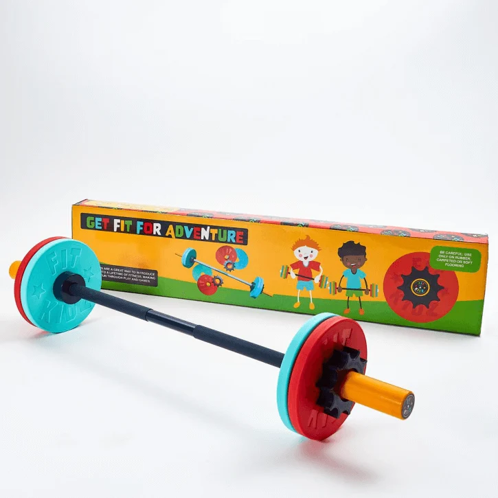 Fit Kidz Barbell & Bumper Plate Set