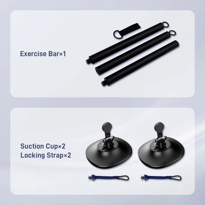 Unitree Fitness Griffstange und Saugnapf für Pump pro Kabelzug