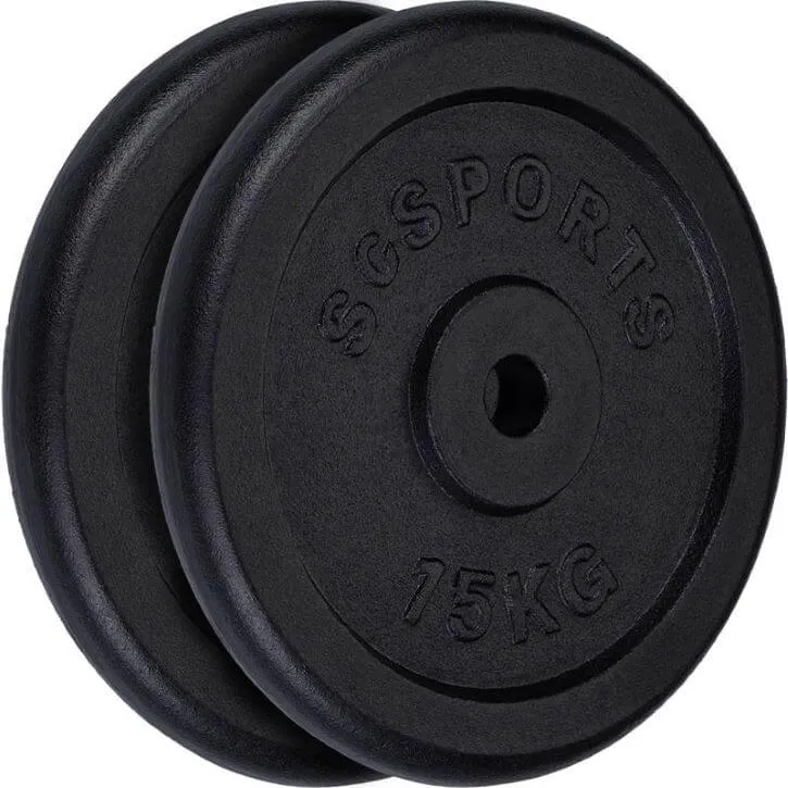 Hantelscheibenset Gusseisen 2x15 kg