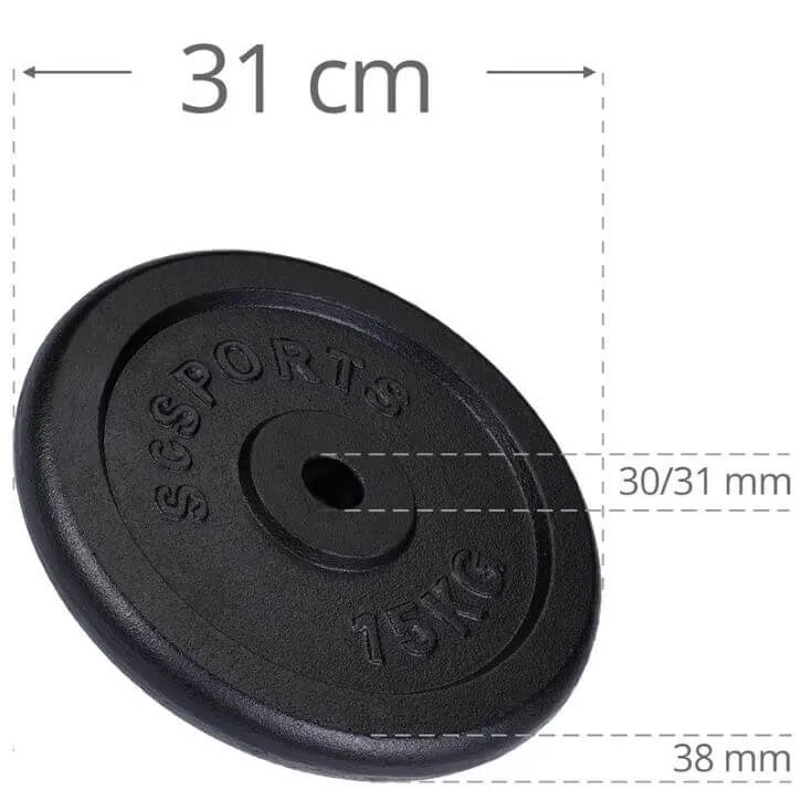 Hantelscheibenset Gusseisen 2x15 kg