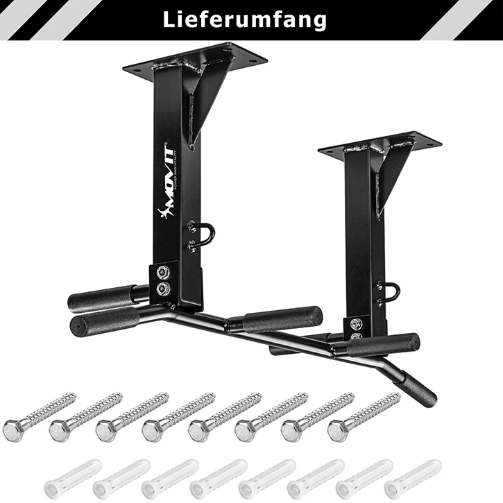 MOVIT Profi Klimmzugstange Deckenmontage Türreck schwarz