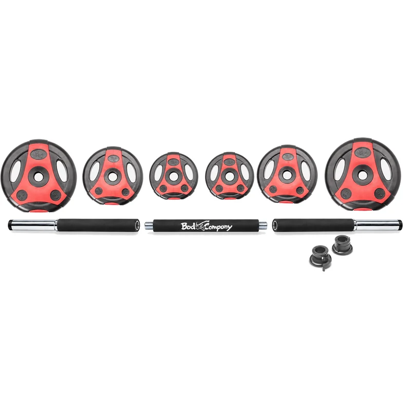 Aerobic Langhantel-Set 20,6 kg schwarz/rot