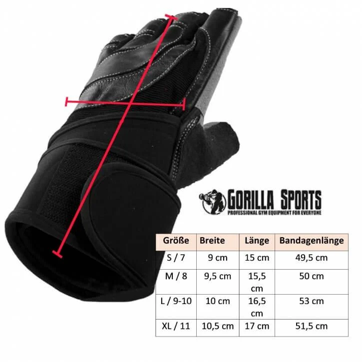 Trainingshandschuhe inkl. Gelenkbandage Grösse S-XL