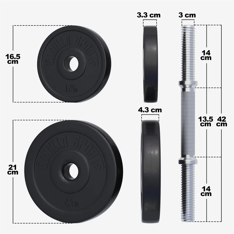 Kurzhantelset Kunststoff 20 kg