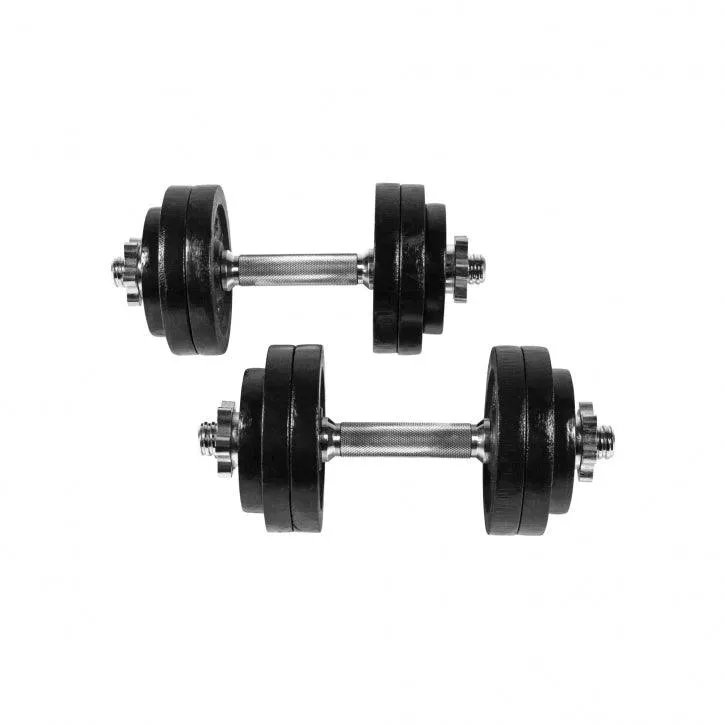 Kurzhantelset Gusseisen 30 kg schwarz