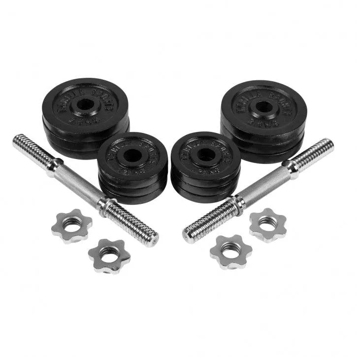 Kurzhantelset Gusseisen 30 kg schwarz