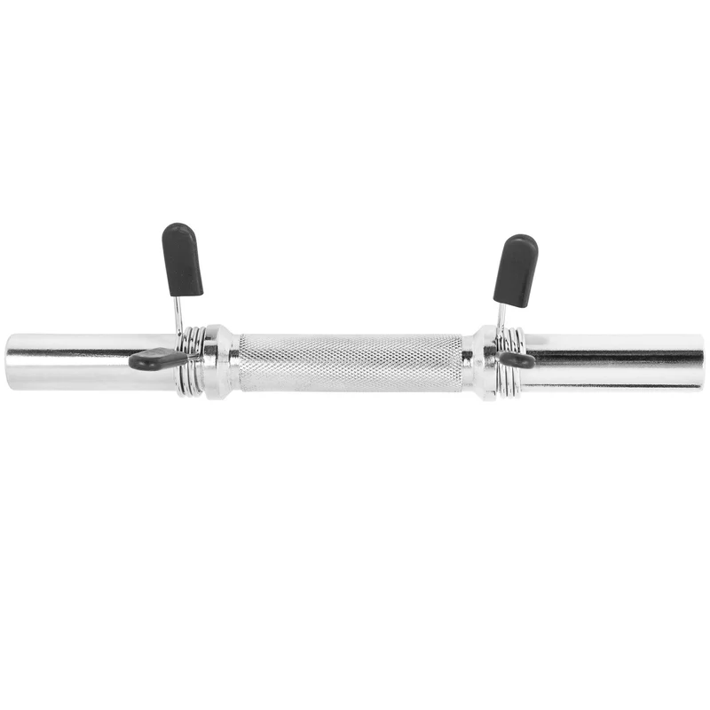 Kurzhanelstange Set 35 cm mit Federverschluss Chrom