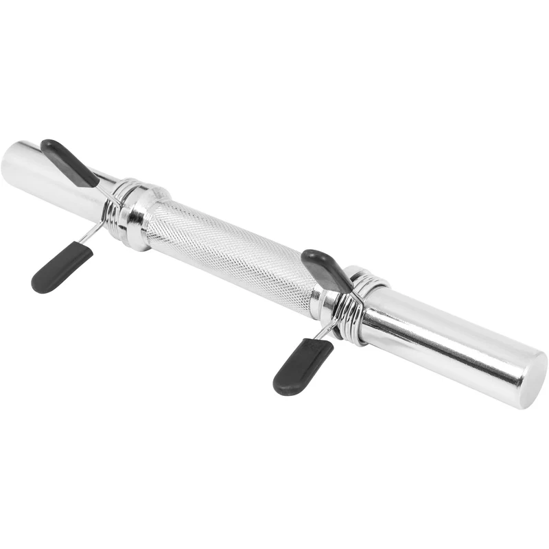 Kurzhanelstange Set 35 cm mit Federverschluss Chrom