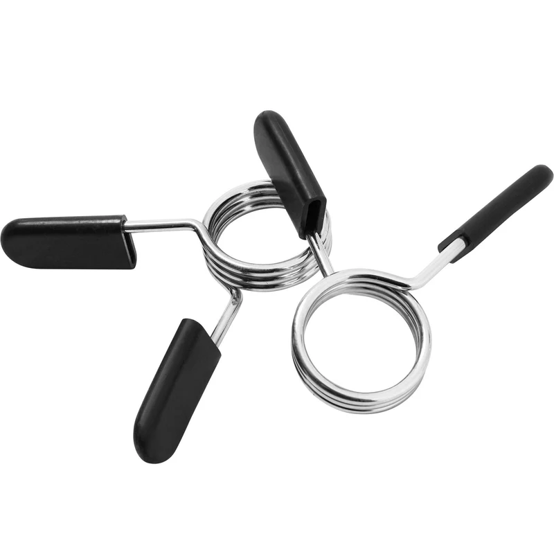 Kurzhanelstange Set 35 cm mit Federverschluss Chrom