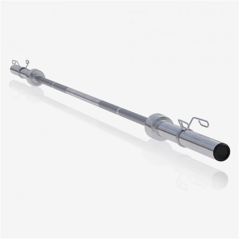 Olympia Langhantel 218 cm mit Federverschluss Chrom