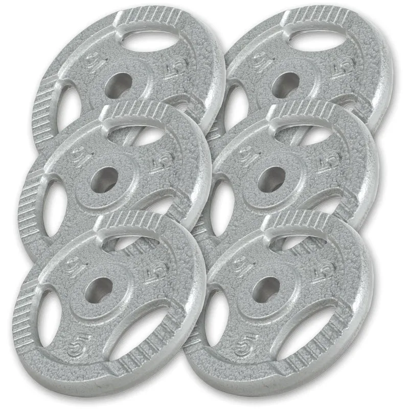 Hantelscheibe Guss Gripper 0.5-20 KG Silber