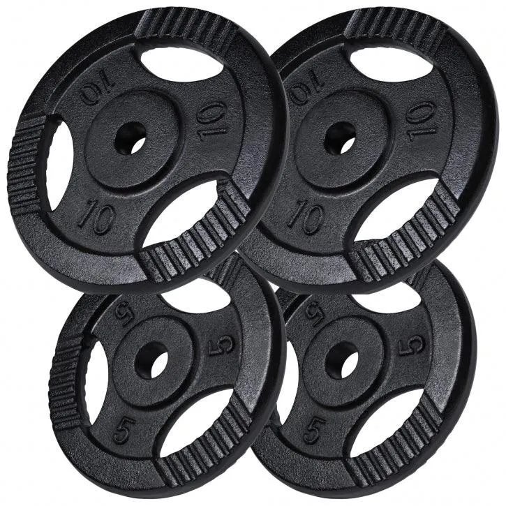 Hantelscheibe Guss Gripper Schwarz 0.5-20 KG
